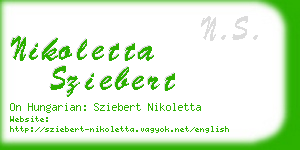 nikoletta sziebert business card